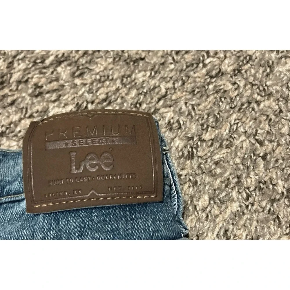 Lee Premium Select Straight Jeans Boys Size 18 R M Wash Blue Denim 31x31